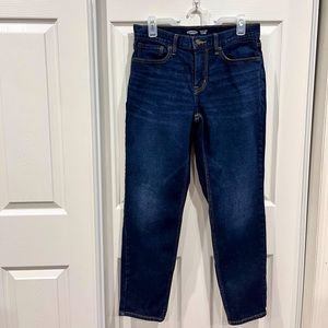 Men’s Athletic taper dark blue Old Navy jeans, Built in flex & Built in tough